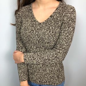 Black and brown woven sweater